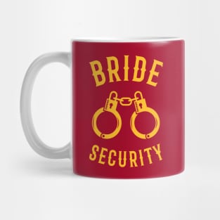 Bride Security – Handcuffs (Hen Party / Gold) Mug